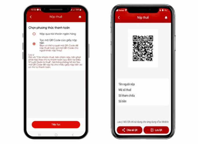 các ngân hàng hỗ trợ nộp thuế qua app 6