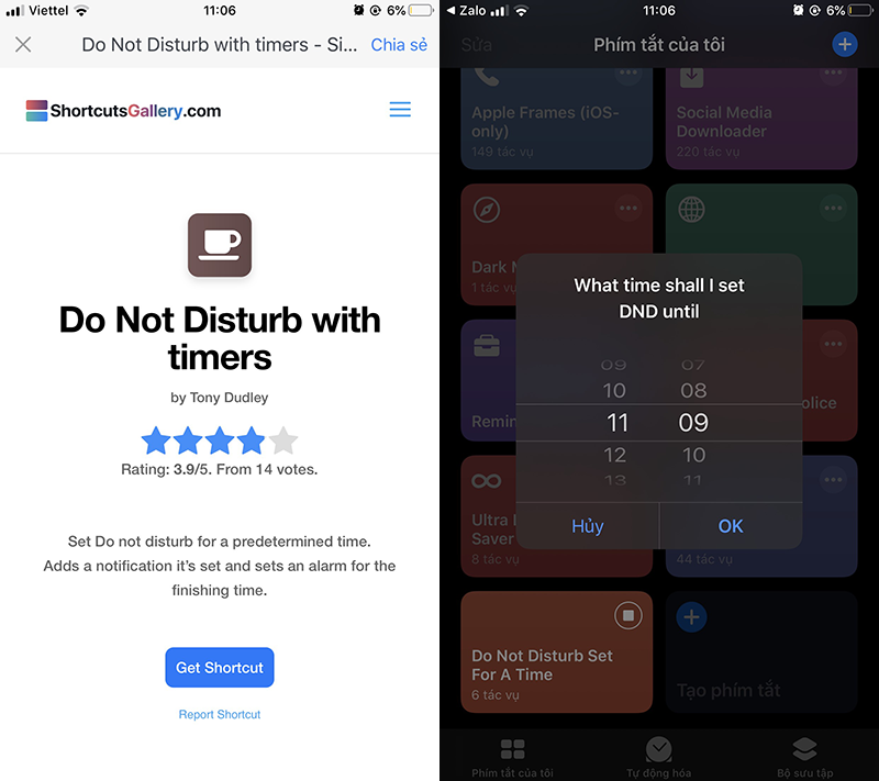Các phím tắt Siri Shortcuts 6