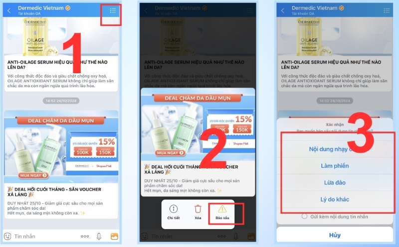 Cách báo xấu trên Zalo (hình 5)