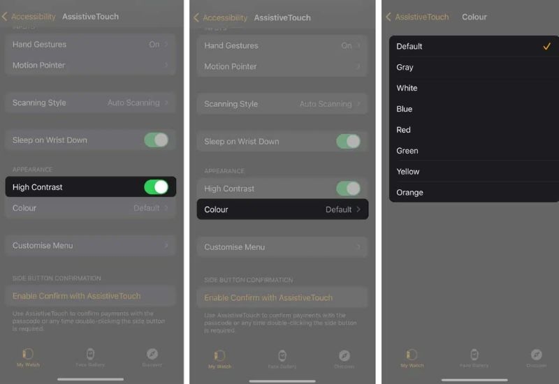 Tùy chỉnh giao diện AssistiveTouch trên Apple Watch