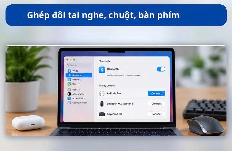 Cách bật Bluetooth trên MacBook Pro M5 - hình 3