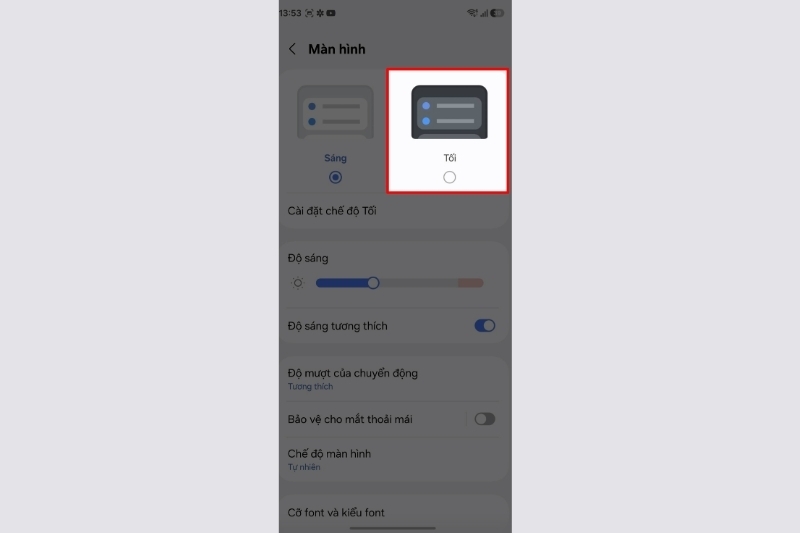Cách bật chế độ tối trên Galaxy A37 3