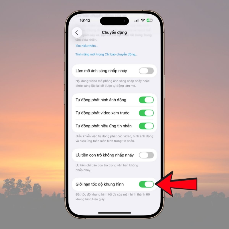 Cách bật tắt 120Hz trên iPhone 17 Series (hình 4)