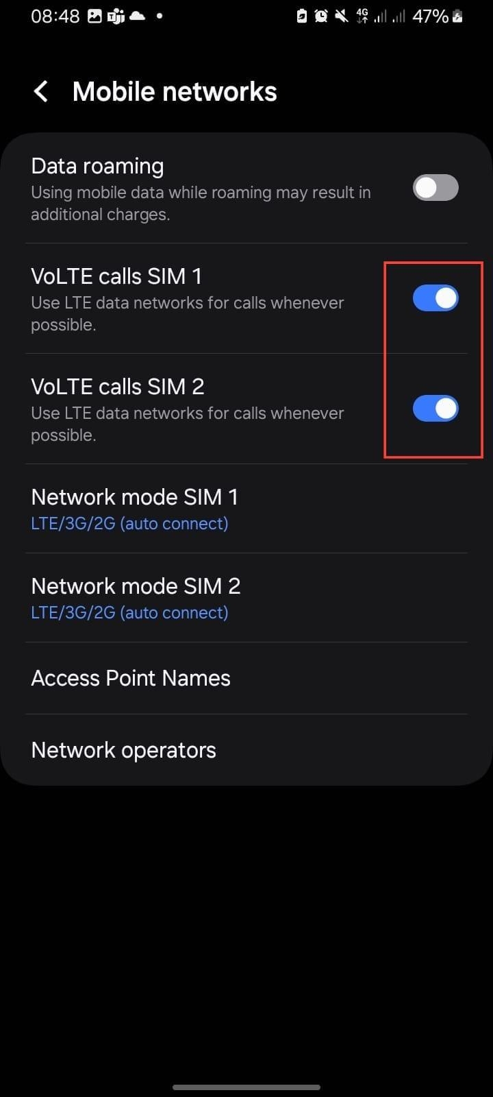 cách bật VoLTE trên Samsung Z Fold 8 Series - Hình 7