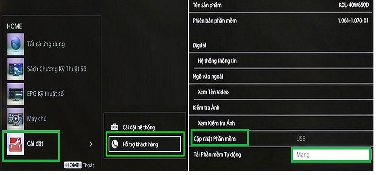 C&aacute;ch cập nhật phần mềm cho tivi Sony (H&igrave;nh 2)