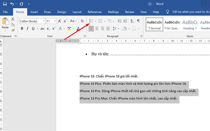 Hướng dẫn cách chấm dòng trong Word (hình 12)