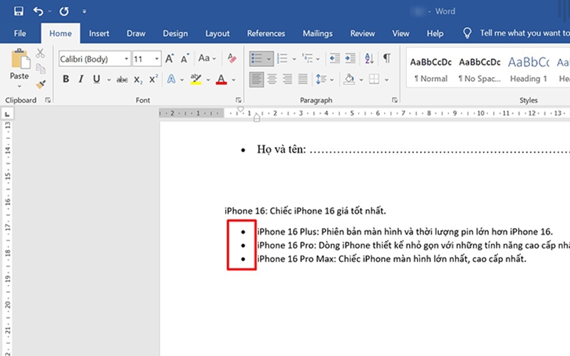 Hướng dẫn cách chấm dòng trong Word (hình 13)