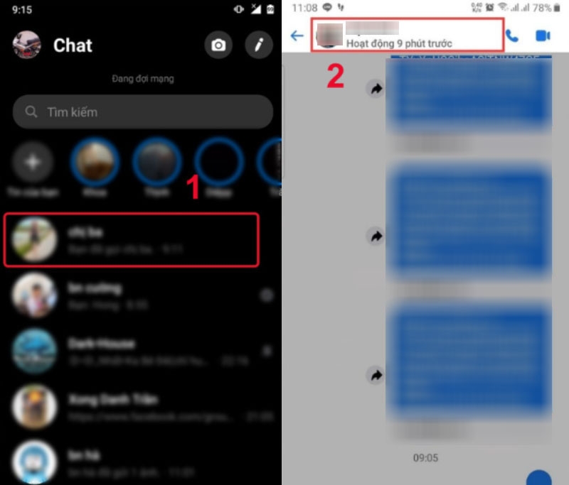 Mở ứng dụng Messenger rồi tìm người mà bạn muốn chặn