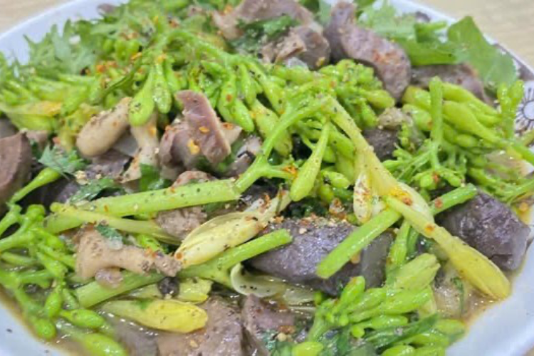 cách chế biến hoa đu đủ đực 5