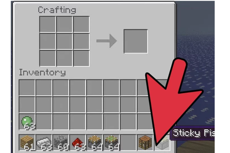 cách chế piston trong minecraft 7
