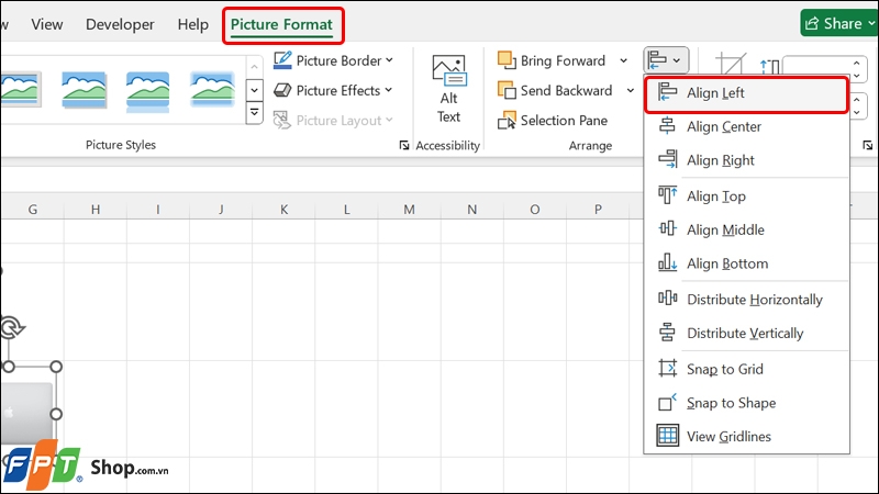 Cách chèn ảnh vào Excel vừa ô ảnh 5