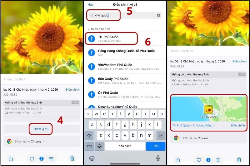 Cách chèn định vị vào ảnh có sẵn ảnh 3