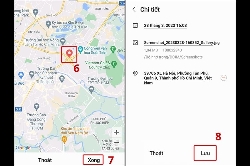 Cách chèn định vị vào ảnh có sẵn ảnh 6