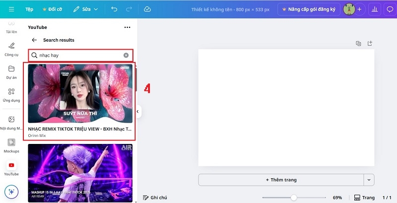 Cách chèn video YouTube vào Canva ảnh 3