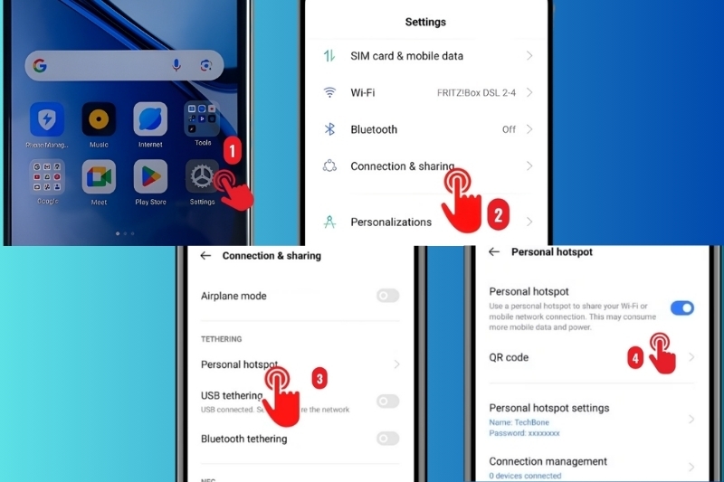 Cách chia sẻ 4G trên Realme 1
