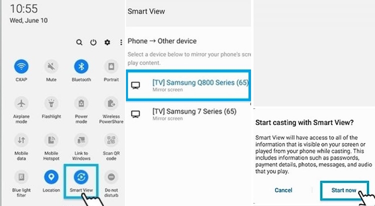C&aacute;ch chia sẻ m&agrave;n h&igrave;nh điện thoại l&ecirc;n TV Samsung (H&igrave;nh 2)