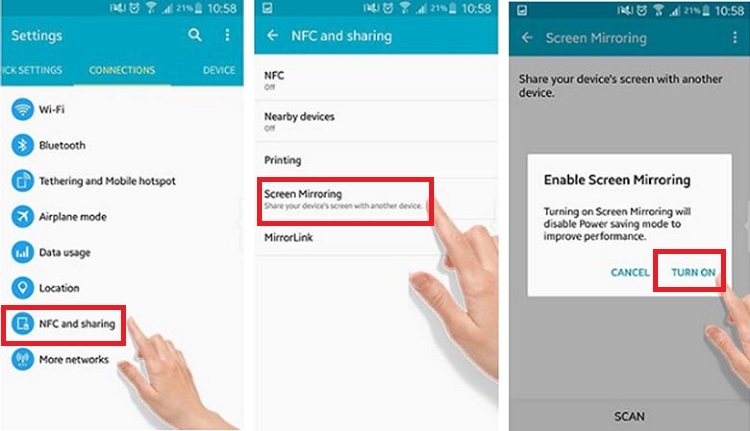 C&aacute;ch chia sẻ m&agrave;n h&igrave;nh điện thoại l&ecirc;n TV Samsung (H&igrave;nh 4)