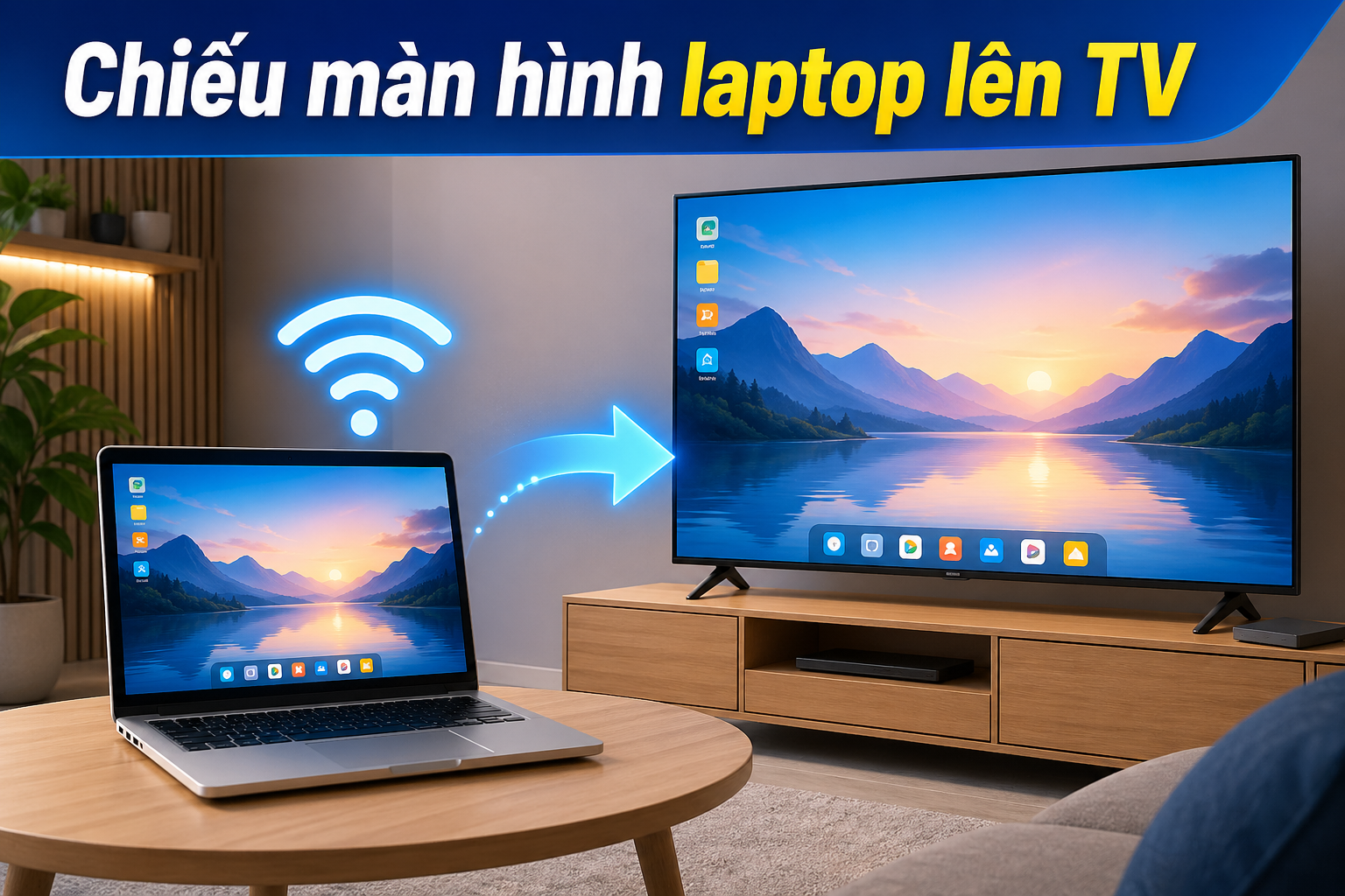 Hướng dẫn cách chiếu màn hình laptop lên tivi nhanh chóng, dễ thực hiện, ai cũng có thể tự làm tại nhà