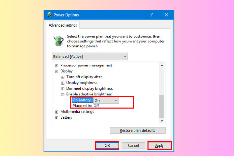 cách chỉnh độ sáng màn hình win 10 4