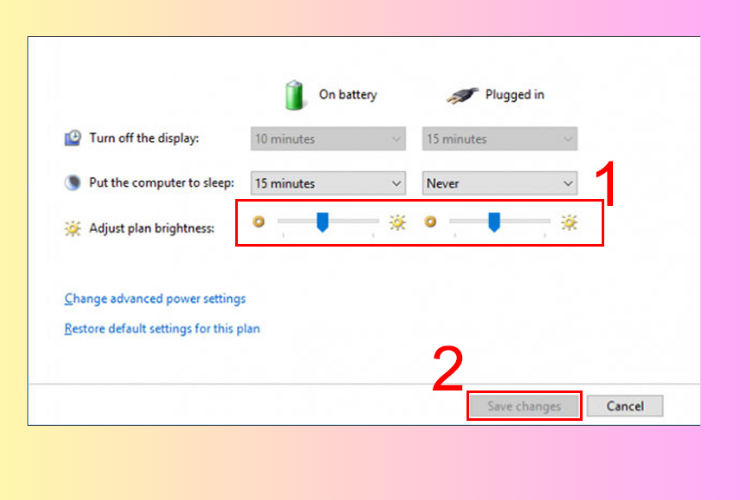 cách chỉnh độ sáng màn hình win 10 9