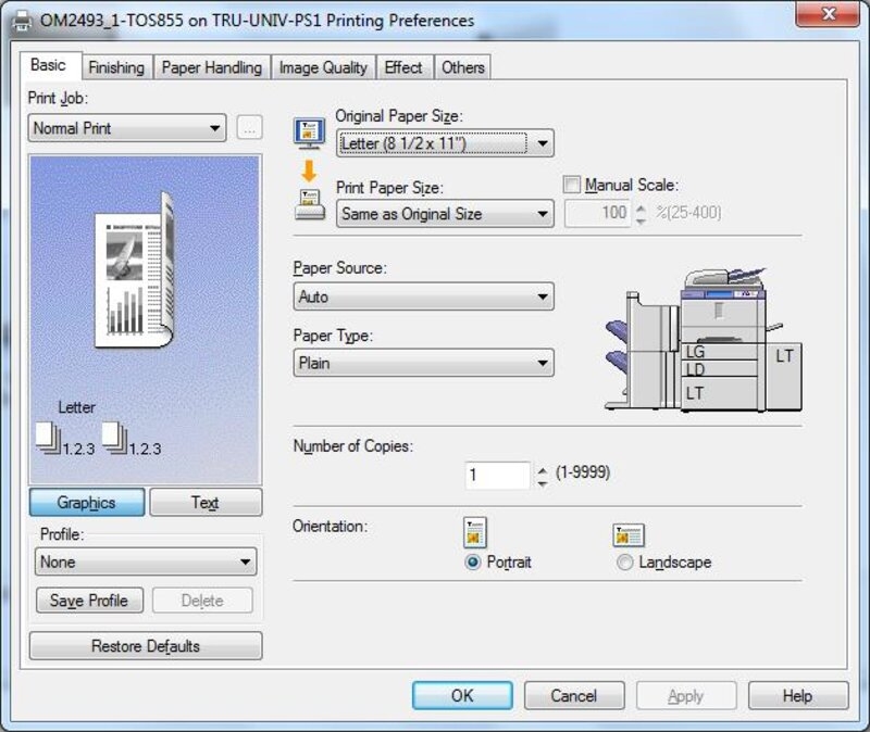cau hinh may in khong dung