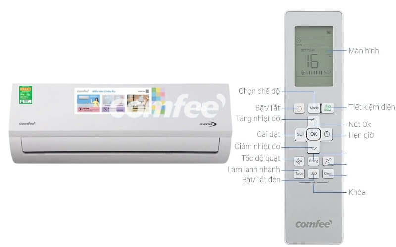 Cách chỉnh máy lạnh Comfee CB1 - hình 1