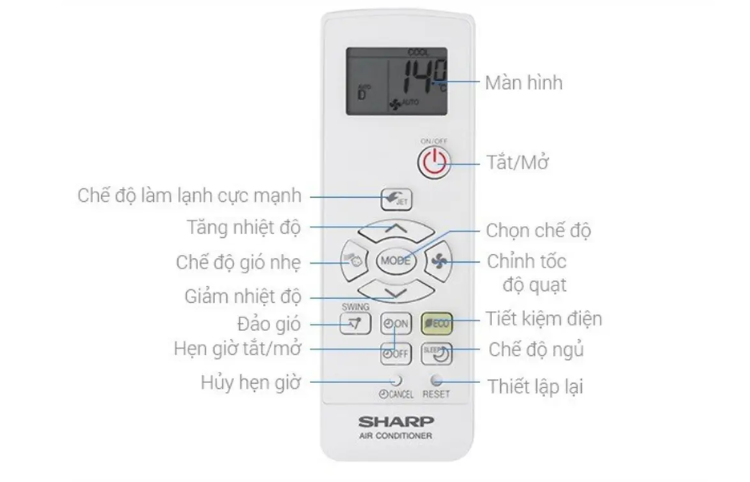 cách chỉnh máy lạnh Sharp cho lạnh hình 2