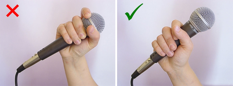cam mic dung cach