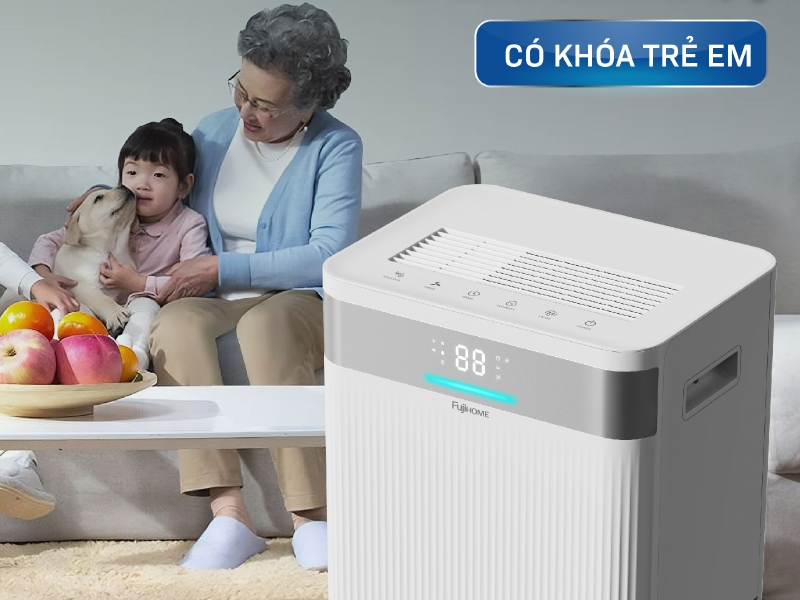 Máy hút ẩm có khóa trẻ em