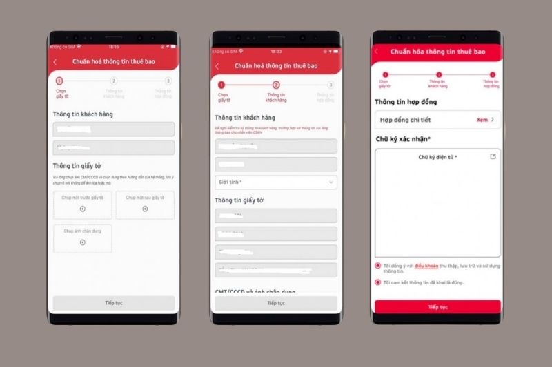 Cách chuẩn hóa thông tin thuê bao Viettel online - bước 5