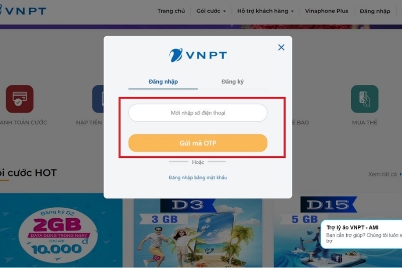 Chuẩn hóa qua website VinaPhone