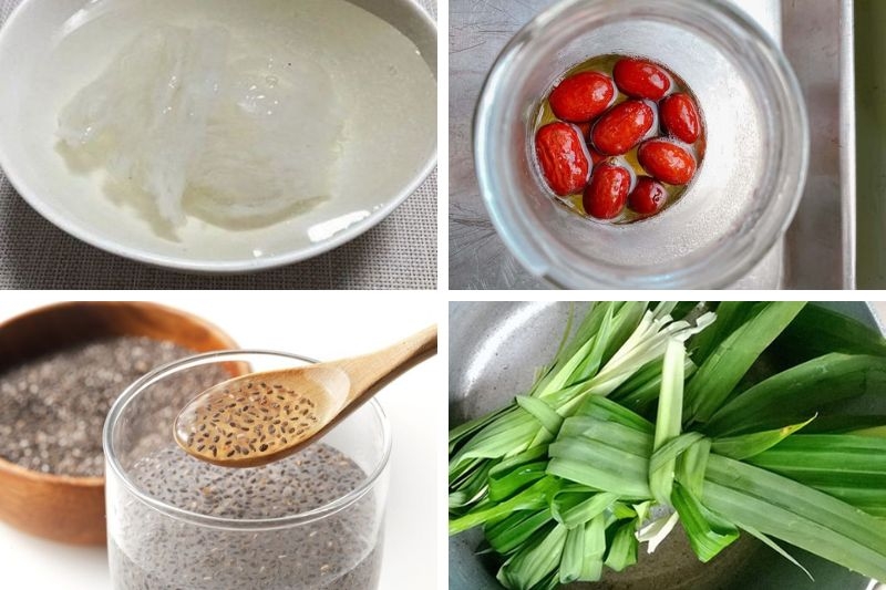 Cách chưng yến đường phèn táo đỏ hạt chia ảnh 2