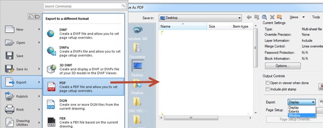 cach chuyen file cad sang pdf