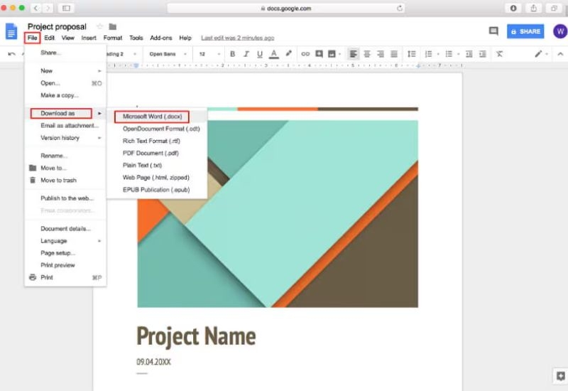 Cách chuyển file PDF sang DOCX trên Mac OS bằng Google Docs