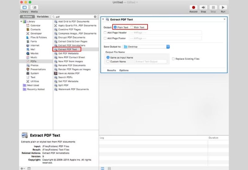 Cách chuyển PDF sang Word trên Mac bằng Automator