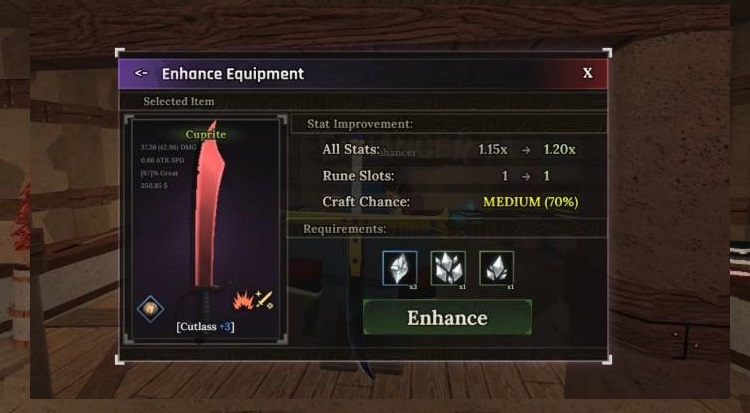 Cách cường hóa vũ khí và giáp trong The Forge 34