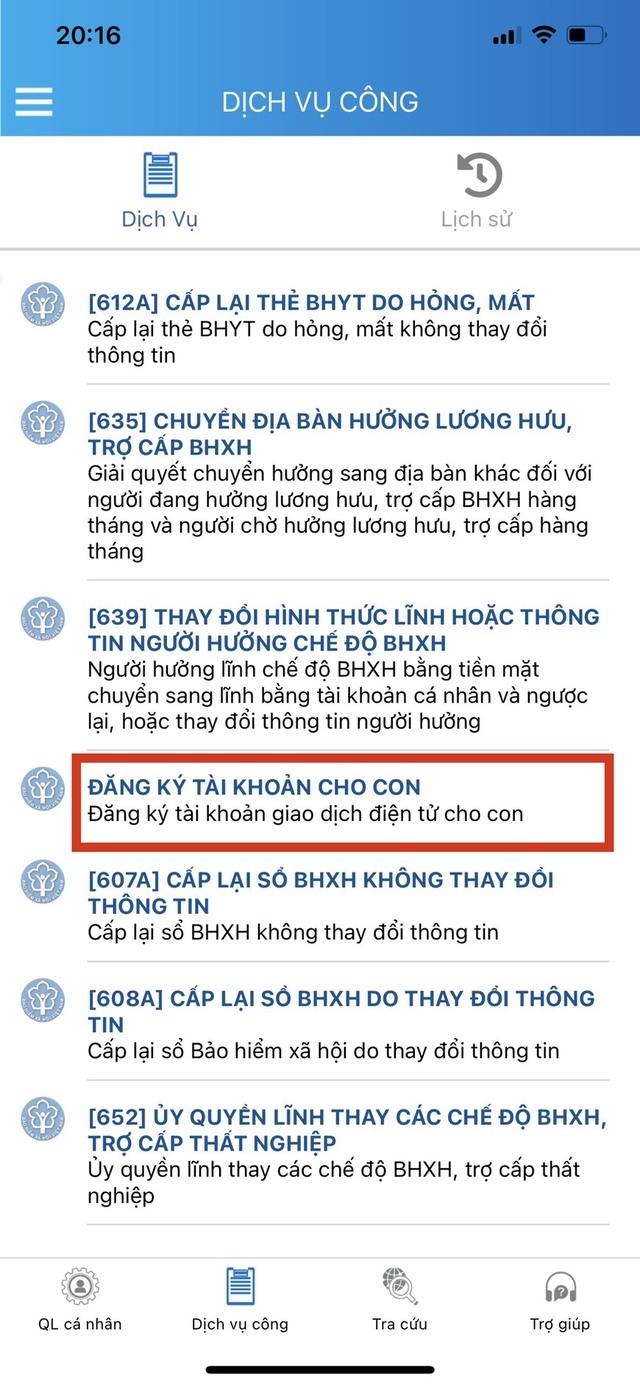 cách đăng ký VssID cho con trên điện thoại hình 5