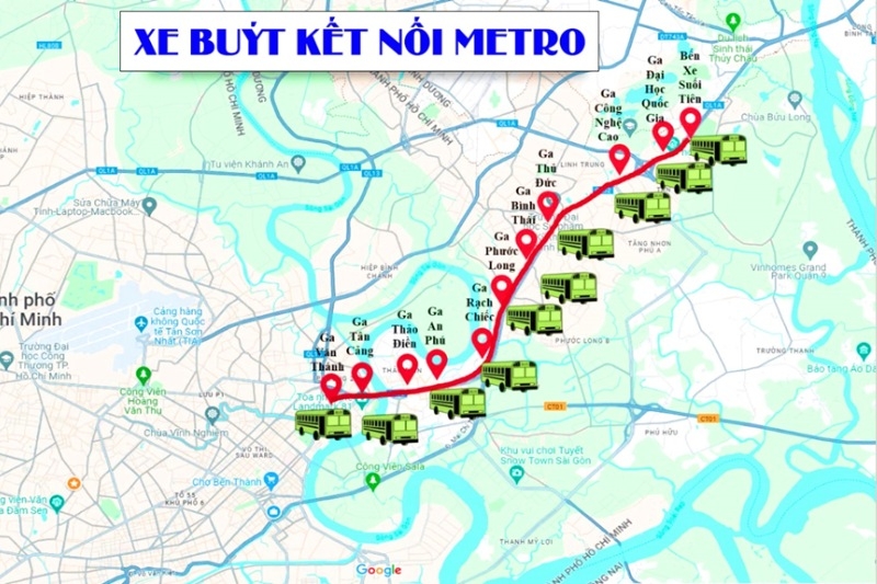 cách đi tuyến Metro số 1 3