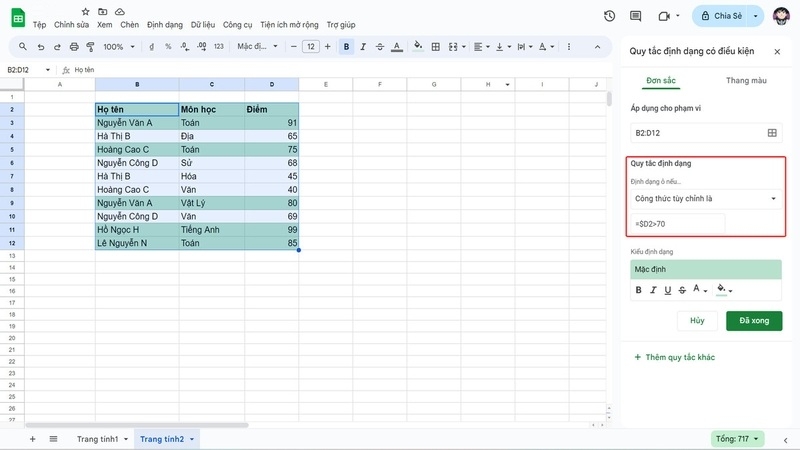 cách định dạng số google sheets 9