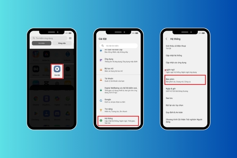 Cách đổi bàn phím điện thoại Realme 4