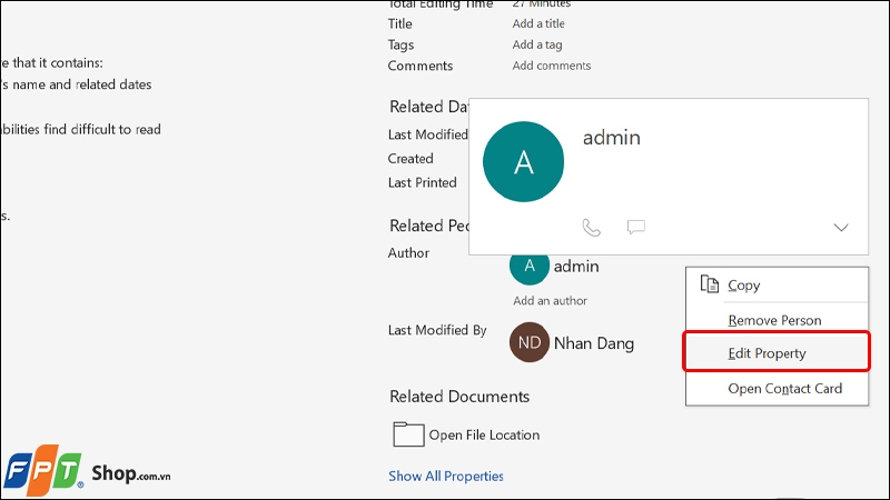Cách đổi tên tác giả trong Word ảnh 3