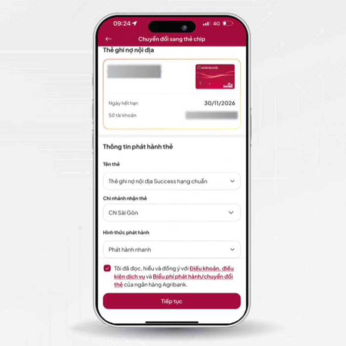Hướng dẫn chi tiết cách đổi thẻ từ sang thẻ chip Agribank (hình 10)