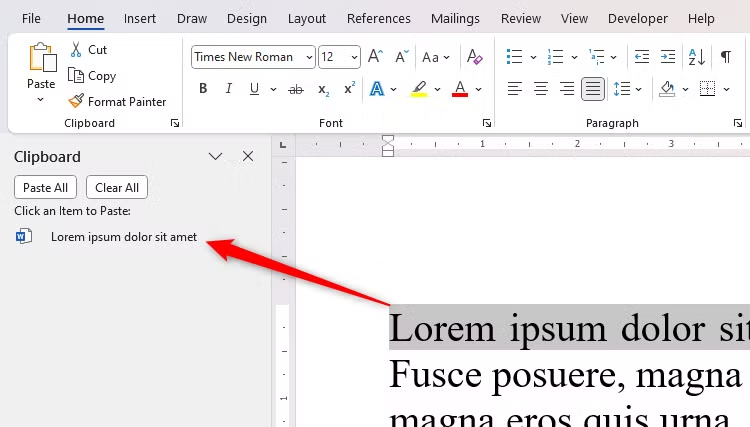 cách dùng Office clipboard 3