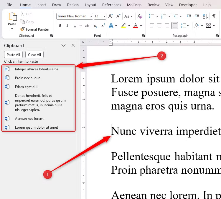cách dùng Office clipboard 4