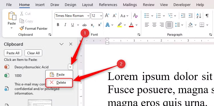 cách dùng Office clipboard 7