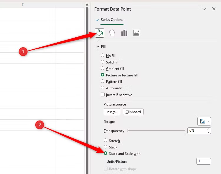 cách dùng ảnh làm cột biểu đồ Excel 16
