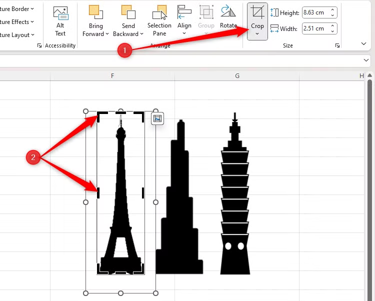 cách dùng ảnh làm cột biểu đồ Excel 4