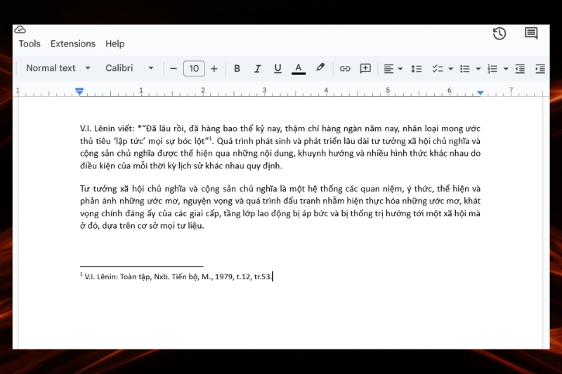 Cách footnote trong Docs ảnh 10