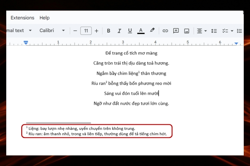 Cách footnote trong Docs ảnh 5