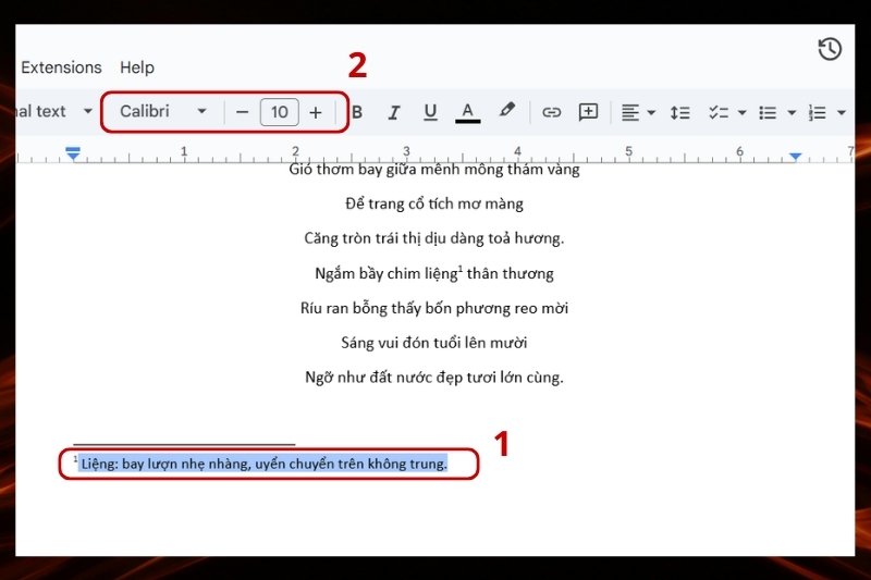 Cách footnote trong Docs ảnh 6